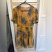 Madewell Dresses | Madewell Yellow And Blue Floral Short Sleeve Dress Size 6 | Color: Blue/Yellow | Size: 6