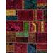 Ahgly Company Machine Washable Indoor Rectangle Abstract Red Wine or Wine Red Area Rugs 2 x 5