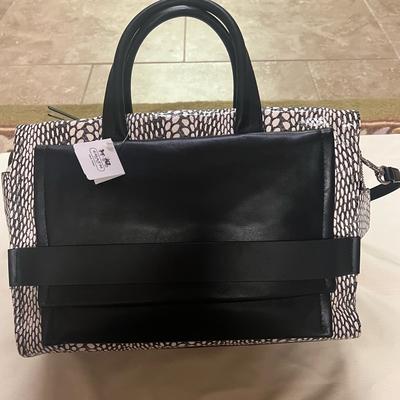 Coach Bags | Coach Bleecker Riley Carryall | Color: Black/White | Size: Measures 14 Inches In Length 9 Inches In Height