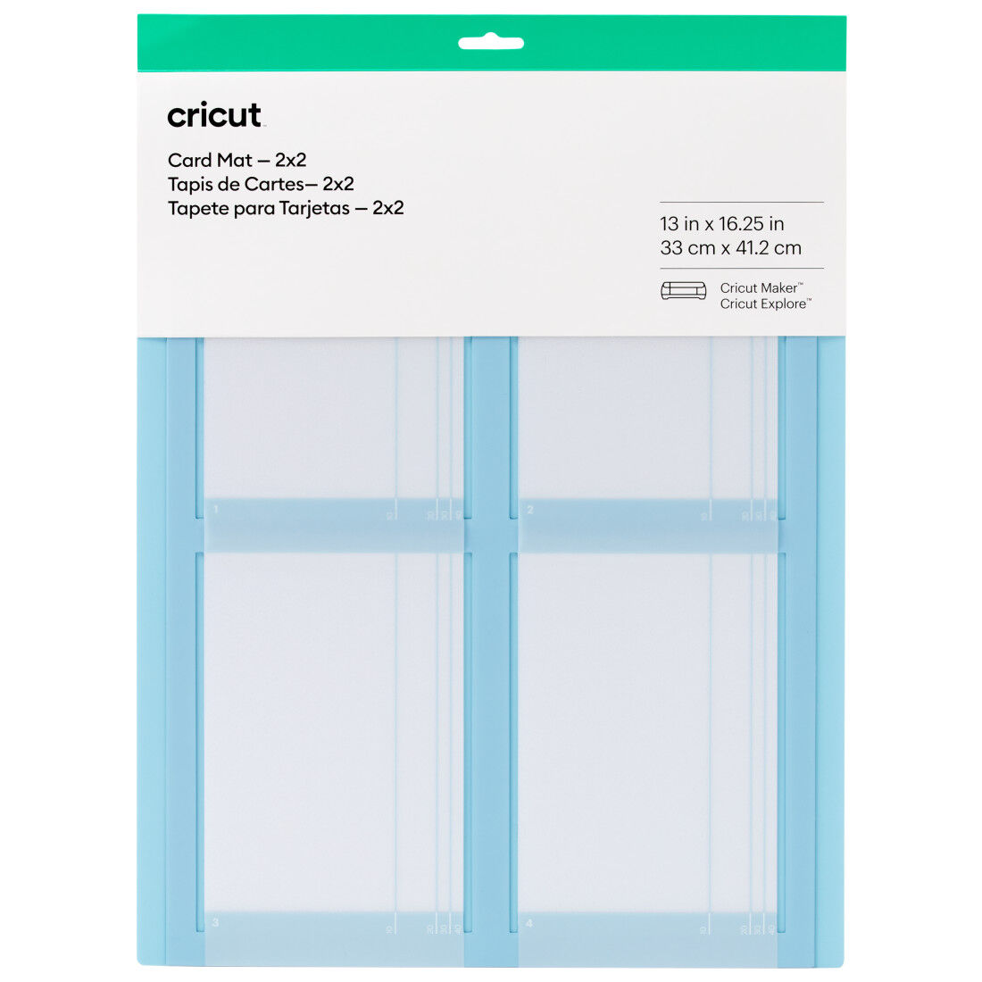 Cricut Card Mat | 2x2 | White/Blue