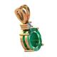 TONGARI 7.25 Ratti 6.55 Carat Natural Emerald Loose Gemstone Panna Gold Plated Pendant Locket, Adjustable, Stone, Emerald