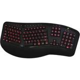 Adesso Tru-Form 150 3-Color Illuminated Ergonomic Keyboard (Black) AKB-150EB