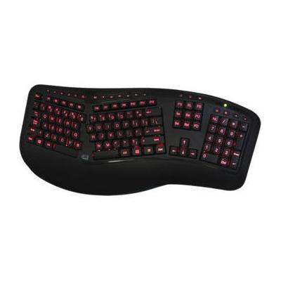 Adesso Tru-Form 150 3-Color Illuminated Ergonomic Keyboard (Black) AKB-150EB