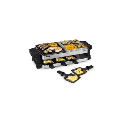 Klarstein Sirloin Raclette 1500W Aluminium / Stein 8 Personen Kontroll-LED Schwarz