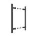 JUBEST 16 in. Steel Barn Door Hardware Modern Double Sided Round Pull Handle (H Shape) in Black | Wayfair WF-HANDLE10-MBK