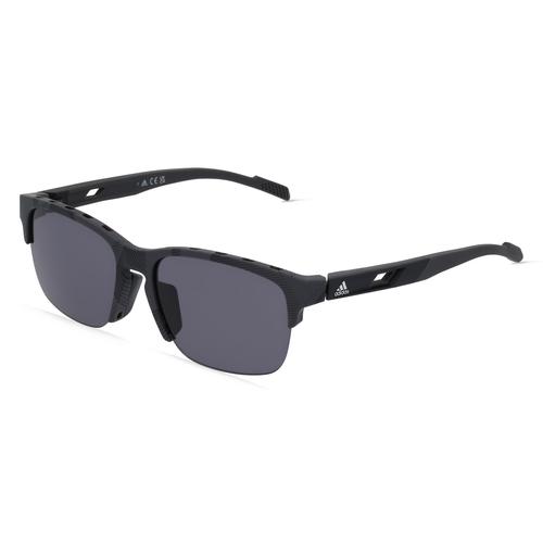 Adidas SP0048 Herren-Sonnenbrille Vollrand Eckig Kunststoff-Gestell, grau