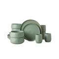 Shosai Stone by Mercer Project Shosai 16-Piece Dinnerware Set Stoneware Ceramic/Earthenware/Stoneware in White | Wayfair BLB1284-B010002