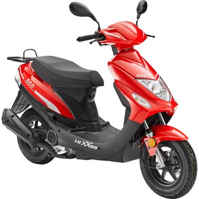 Motorroller LUXXON "ECO", rot, Motorroller & Mofas, 45 km/h, B:655cm H:1100cm L:1735cm