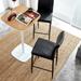 Modern Set of 2 Dining Chairs, Leather Barstool Dining Counter Height Chair for Living Room Kitchen Dinning Room