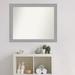 Latitude Run® Brushed Nickel Bathroom Vanity Non-Beveled Wall Mirror Plastic | 25.5 H x 31.5 W x 1.37 D in | Wayfair
