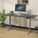 Inbox Zero Karenjit Height Adjustable Standing Desk Wood/Metal in Gray/White | 46.25 H x 30 W x 60 D in | Wayfair 92E2FDC7EABF48C7974976D2264895A9