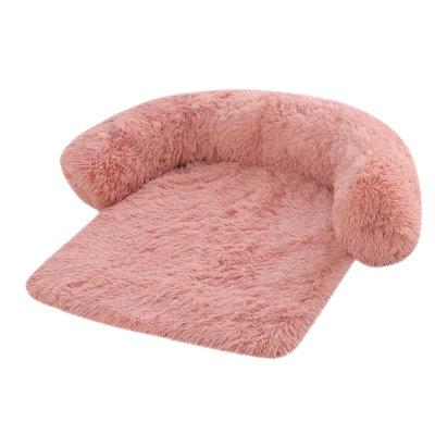 Tucker Murphy Pet™ Plush Dog Bed Mat For Furniture Protector Cotton in Pink, Size 6.3 H x 39.4 W x 33.5 D in | Wayfair