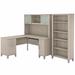 Gracie Oaks Magomed 3 Piece L-Shape Computer Desk Office Set w/ Hutch Wood in Gray | Wayfair 210BF20E9EC44435B58DF0CB9FB5825C