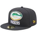 Men's New Era Graphite Green Bay Packers Color Dim 59FIFTY Fitted Hat