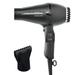 Turbo Power Twin Turbo 3200 MAX Ceramic & Ionic Hair Dryer Black and M Hair Designs Hot Blow Attachment Black (Bundle - 2 Items)