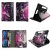 Sparkly Butterfly Universal Case for Tablet 7.6- 8.5 360 Rotating Folio Stand Protector Pu Leather Cover Travel e-reader Cases Card Cash Slots Multiple Viewing Angles