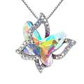 Kayannuo Clearance Ladies Crystal Butterfly Necklace Multicolor Fashion Pendant Necklace