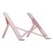 6-level Adjustable Laptop Stand Portable Folding Aluminum Alloy Laptop Tablet Bracket for Laptop Tablet Book Rose Gold