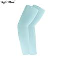 Exposed thumb Basketball Running Summer Cooling Sun Protection Arm Sleeves Arm Cover Outdoor Sport LIGHT BLUE