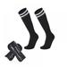Youth Child Soccer Shin Guards+Knee High Socks Kids Soccer Shin Pads Board Leg Protective Gear Compression Long Socks for 5-10 Years Old Boys Girls Children Teenagers