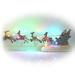 Christmas Winter Santa s Sleigh with 8 Reindeers Decor LED Light String Home Ornament