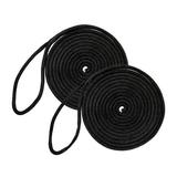DC Cargo Mall 2 Marine-Grade Double-Braided Dock Lines | 1/2â€� X 15â€™ Double-Braided Nylon Dock Line with 12â€� Eyelet | Dock Line for Boats