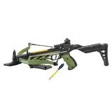 80lbs Green Black 225+ FPS Self Cocking Pistol Crossbow + 3pc Arrows Hunting Grip Bow New