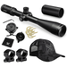 Vortex Optics Viper HSLR 6-24X50 XLR (MOA) FFP 30 mm Tube with Pro 30mm High Rings (1.18in) and Free Hat Bundle