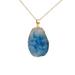 Kayannuo Christmas Clearance Natural Crystal Pendant Necklace Multicolor Crystal Irregular Rough Stone Gold Edge Necklace Sweater Chain Natural Healing Rough Stone Pendant Necklace