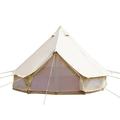 Techtongda 10-12 Persons Family Camping Tent Outdoor Canvas Bell Tent Waterproof Camping Tent Stove Hiking 6M