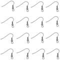 100Pcs Stainless Steel French Style Fish Hook Earring Earwires 21x21mm with Ball & Coil for DIY Dangle Earring Craft Jewelry Making