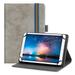 UrbanX Universal Case for 7-8 inch Tablet Stand Folio Tablet Case Protective Cover for Lenovo Tab 7 Touchscreen Tablet with Adjustable Fixing Band and Multiple Anglesâ€“Stone Gray