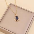 Kayannuo Christmas Clearance Ladies Fashion Diamond Necklace Water Droplets Crystal Clavicle Chain Pendant