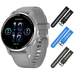 Garmin Venu 2 Plus GPS Multisport Smartwatch and 3 Straps (Black+Blue+Khaki) Bundle