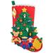 Christmas Felt Stocking Kits DIY Stockings Decoration Crafts Ornaments Kit Tree Wall Door Hanging Present for Toddler and Kidsï¼ŒChristmas decoration hanging bag