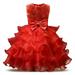 3-10Y Cute Girls Flowers Cake Dress Birthday Princess Wedding Bridesmaid Pageant Party Prom Formal Ball Gown Dresses