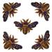 eloria 11pcs 4x3cm Bee Shaped Embroidery Neck Sew On Applique Patches/Decorative Patches for Clothes Jackets Jean s Blouse Saree Dress Decoration (Blue)