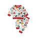 xingqing 0-24M Christmas Newborn Baby Boys Girls Pants Set Long Sleeve Santa Claus/Letter Sweatshirt Tops with Pants Fall Winter Outfits Multi-color 0-6 Months