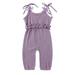 Aayomet Baby Winter Romper Rompers For Baby Boys Baby Girls Knit Striped Polka Dot Romper Cute Strap Sleeveless Jumpsuit Bodysuit Purple 18-24 Months