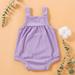 Aayomet Baby Rompers Baby Bodysuit Baby Boy Girl One Piece Romper Jumpsuit Solid Ribbed Baby Boy Clothes Onesies Outfits Purple 9-12 Months