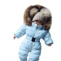 TOWED22 Toddler Winter Jacket Baby Girls Boys Hoodie Jacket Coat Winter Warm Cardigan with Ears Sky Blue