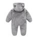 Aayomet Baby Rompers Girl Long Sleeve Jumpsuit For Baby Boy Baby Boy Girl Football Season Romper Sweatshirt Long Sleeve Letters Print One Piece Bodysuit Fall Winter Outfit Gray 9-12 Months