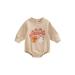 Infant Baby Girl Boy Halloween Outfit Pumpkin Sweatshirt Oversized Onesie Bubble Romper Sweater Clothes