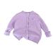 Jdefeg Toddler Sweatshirt Girls Babys Kids Toddler Girls Boys Spring Winter Long Sleeve Solid Thick Knit Sweater Pullover Tops Coat Cardigan Clothes Girl Toddler Summer Clothes 2T Cotton Purple 100