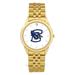 Men's Gold Creighton Bluejays Team Logo Rolled Link Bracelet Wristwatch