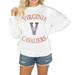 Women's Gameday Couture White Virginia Cavaliers Good Vibes Premium Fleece Drop Shoulder Pullover Sweatshirt