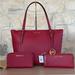 Michael Kors Bags | Michael Kors Ciara Leather Tote Handbag&Wallet&Wallet Nwt Authentic | Color: Red | Size: Os