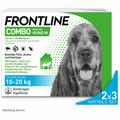 Frontline Combo Spot on gegen Flöhe und Zecken Hund M 10-20kg 2x3 St Einzeldosispipetten