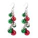 Christmas Jingle Bells Earrings Christmas Earring Costume Jewelry Gift for Women Girls Cute Xmas Santa Claus Drop Dangle Chandelier Earrings Birthday Party -Christmas decorations(1 pair multicolor)