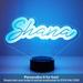 Mirror Magic Store Custom Name - Blue Sign Font Color Changing Personalized LED Light with Remote Control